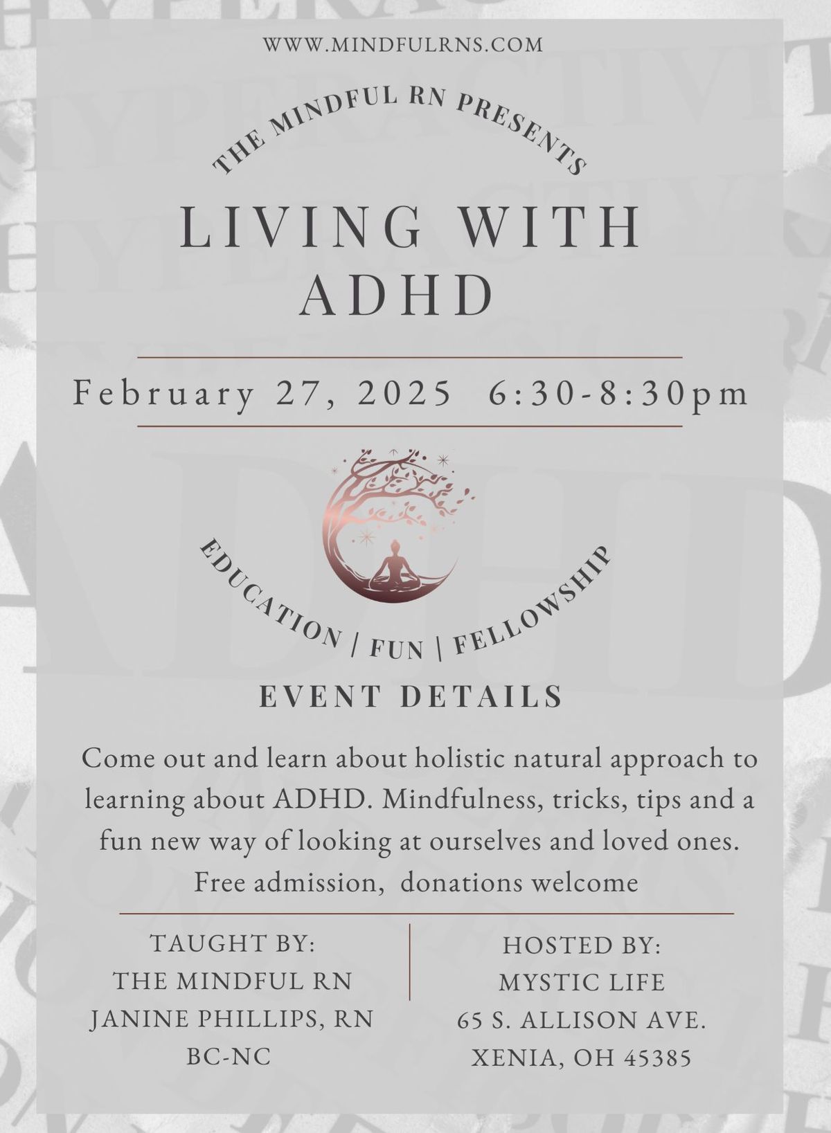 Living with ADHD with Janine Phillips, RN BC-NC 