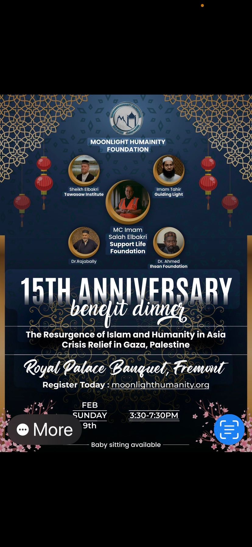 15th Anniversary Benefit Dinner. The Resurgence of Islam in Asia. Crisis Relief in GAZA.