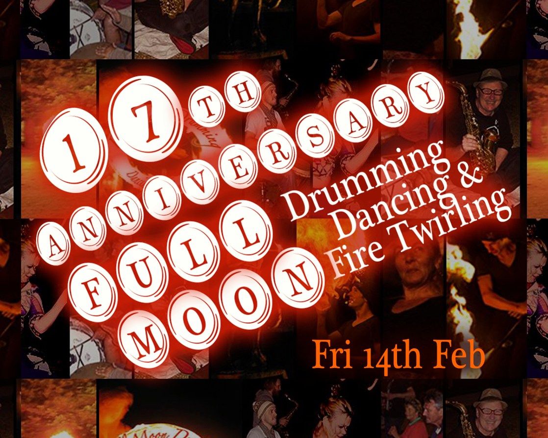 Fri 14 Feb from 8.00pm- 17th Anniversary of Full Moon Drumming Wollongong