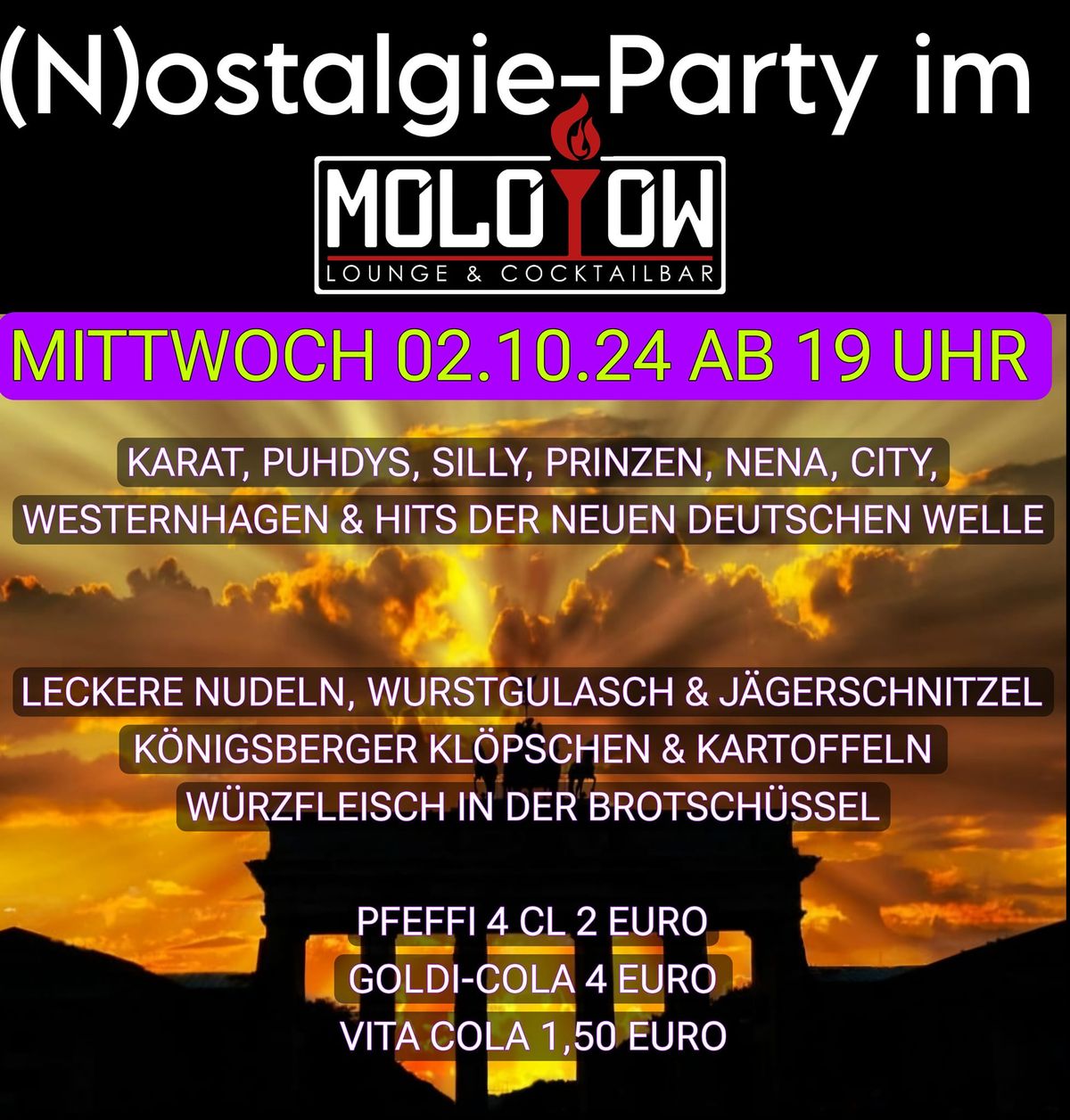 (N)ostalgie-Party in den Tag der Deutschen Einheit