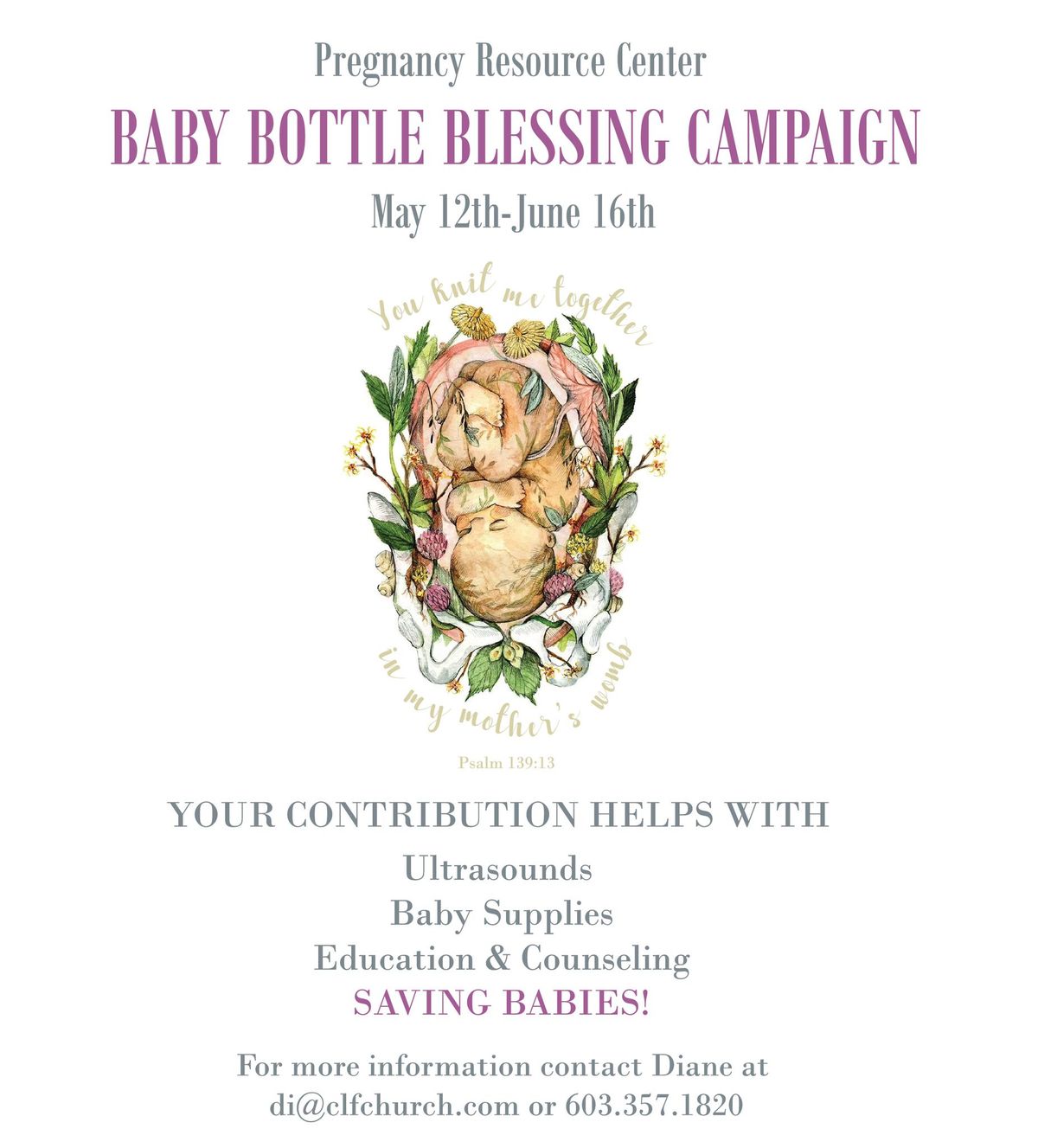 Baby Bottle Blessings Fundraiser - Due Father's Day 6\/16
