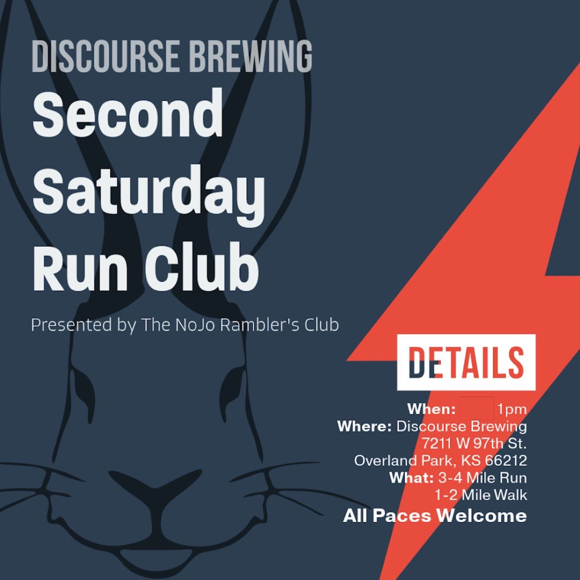 Second Saturday Run Club at Discourse Brewing