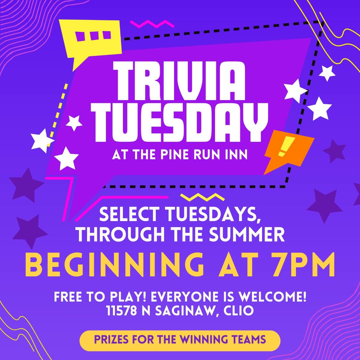 Trivia Tuesday @ The Pine Run Inn