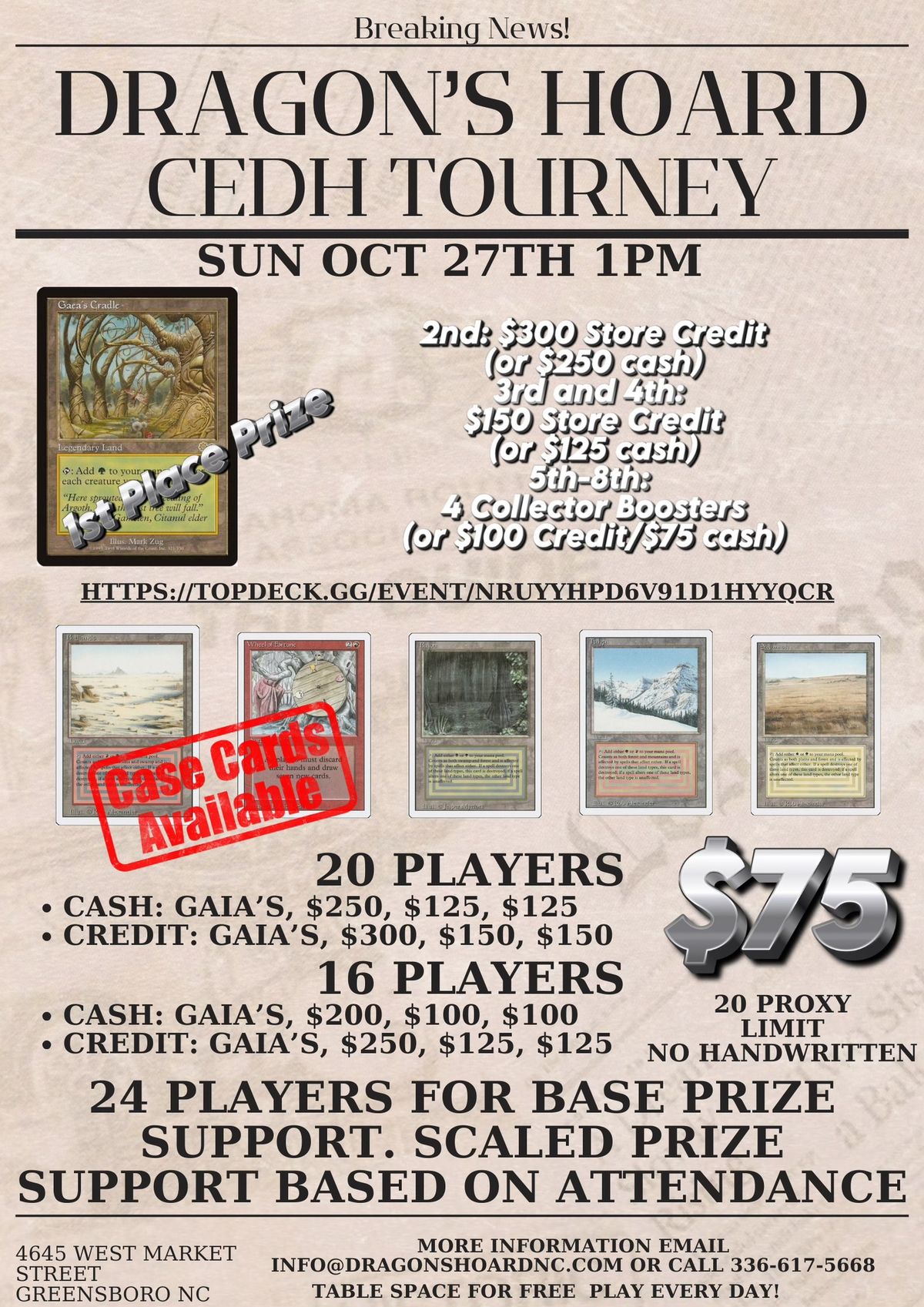 Gaia's Cradle CEDH Tournament Sun October 27th 1PM 1.5K