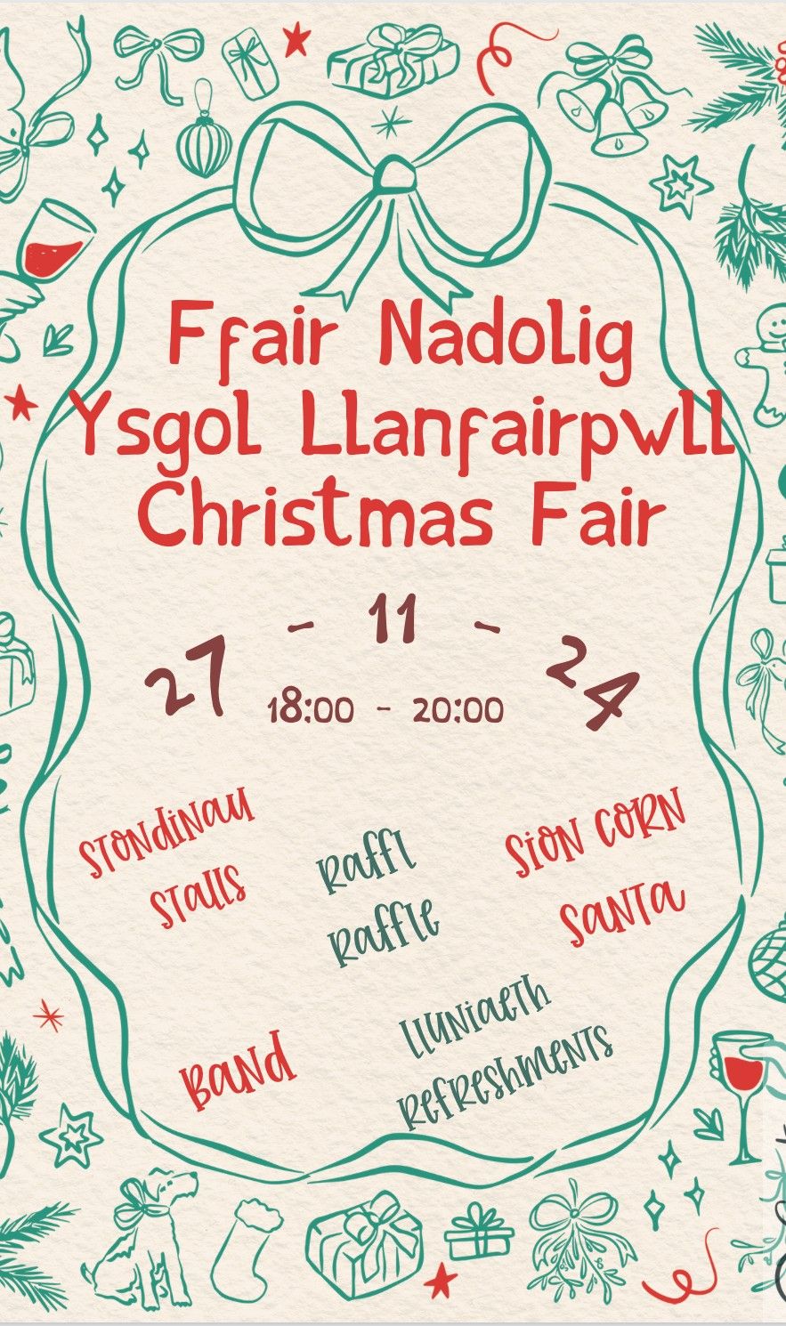 Ffair Nadolig Ysgol Llanfairpwll Christmas Fair