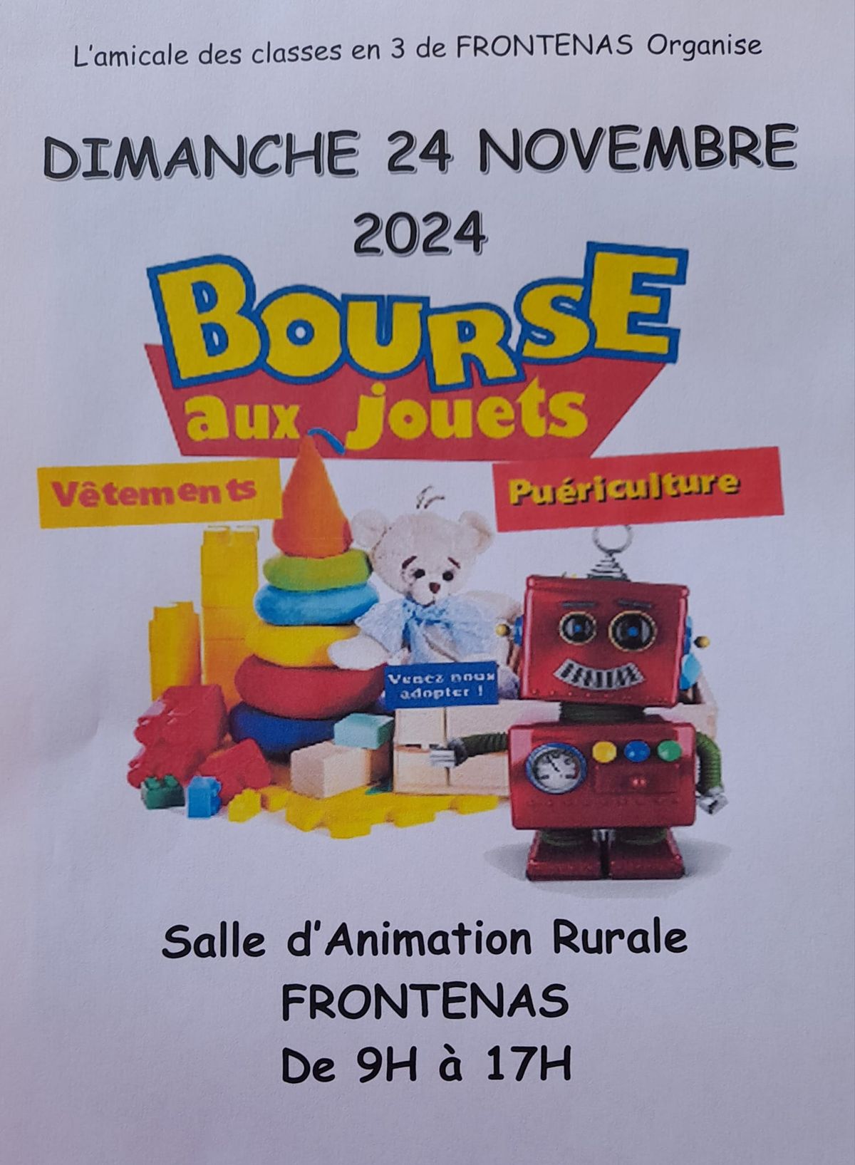 Bourse aux jouets de la Classe en 3