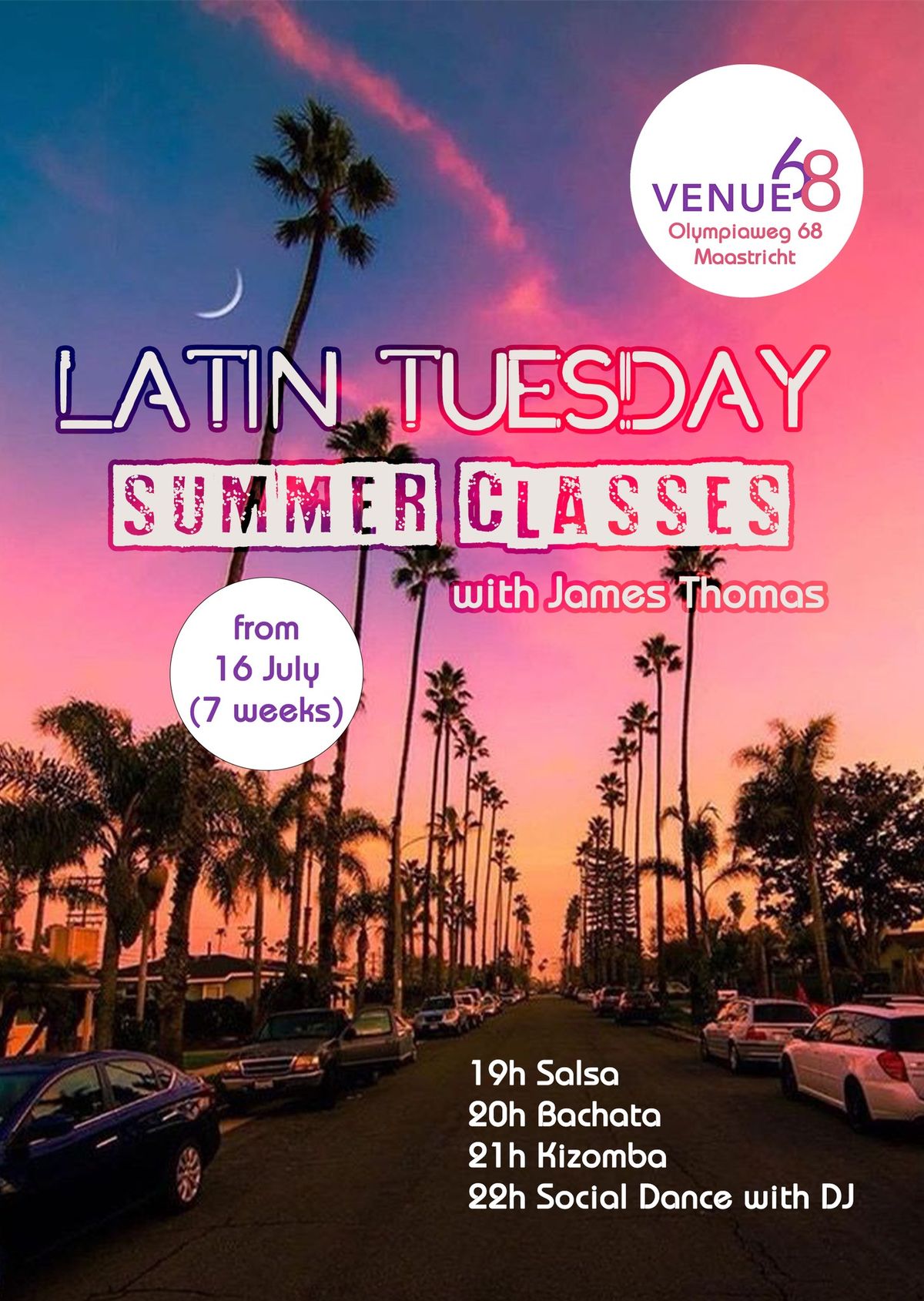 Summer Classes on Tuesday July 16th #Latin Tuesday #Venue 68