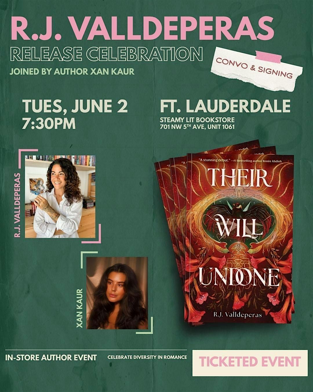 Their Will Undone Release Celebration with RJ Valldeperas