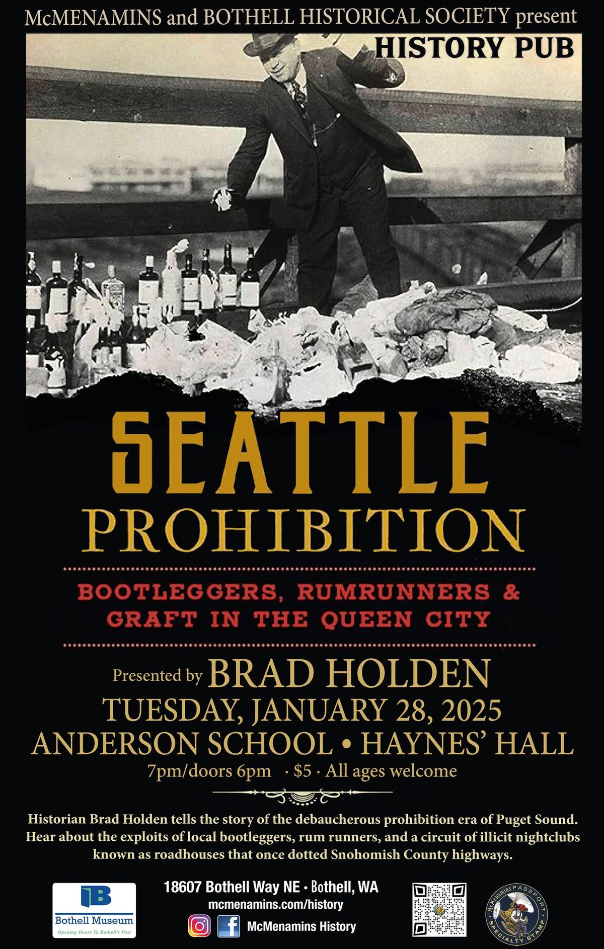 History Pub - Seattle Prohibition: Bootleggers, Rumrunners & Graft in the Queen City