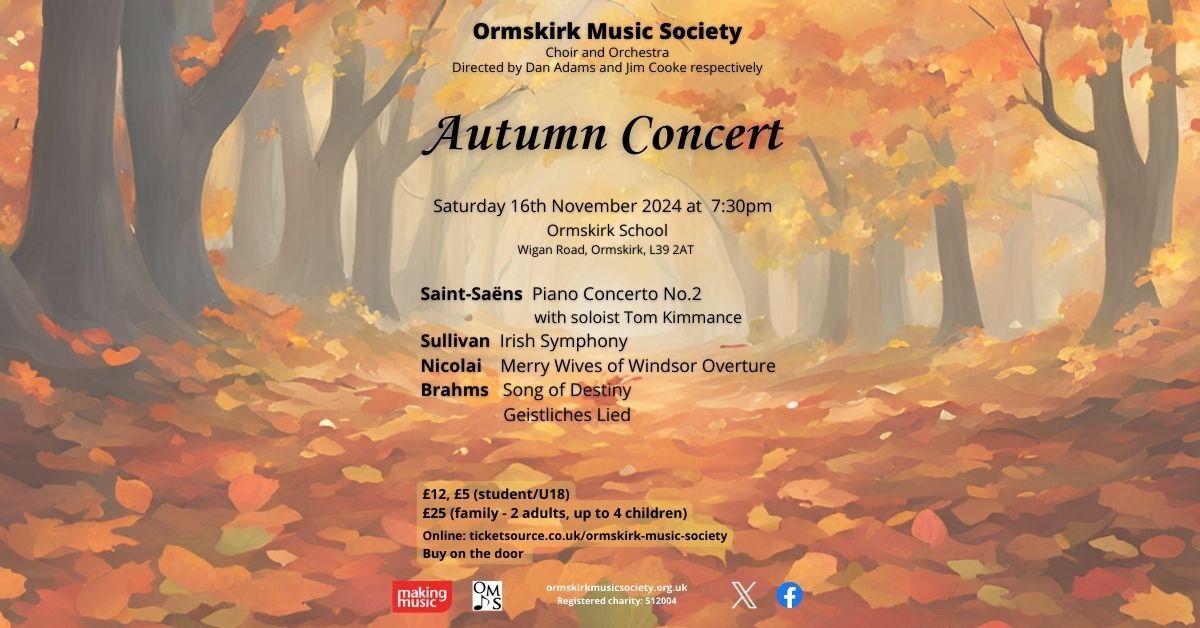 Ormskirk Music Society Autumn Concert