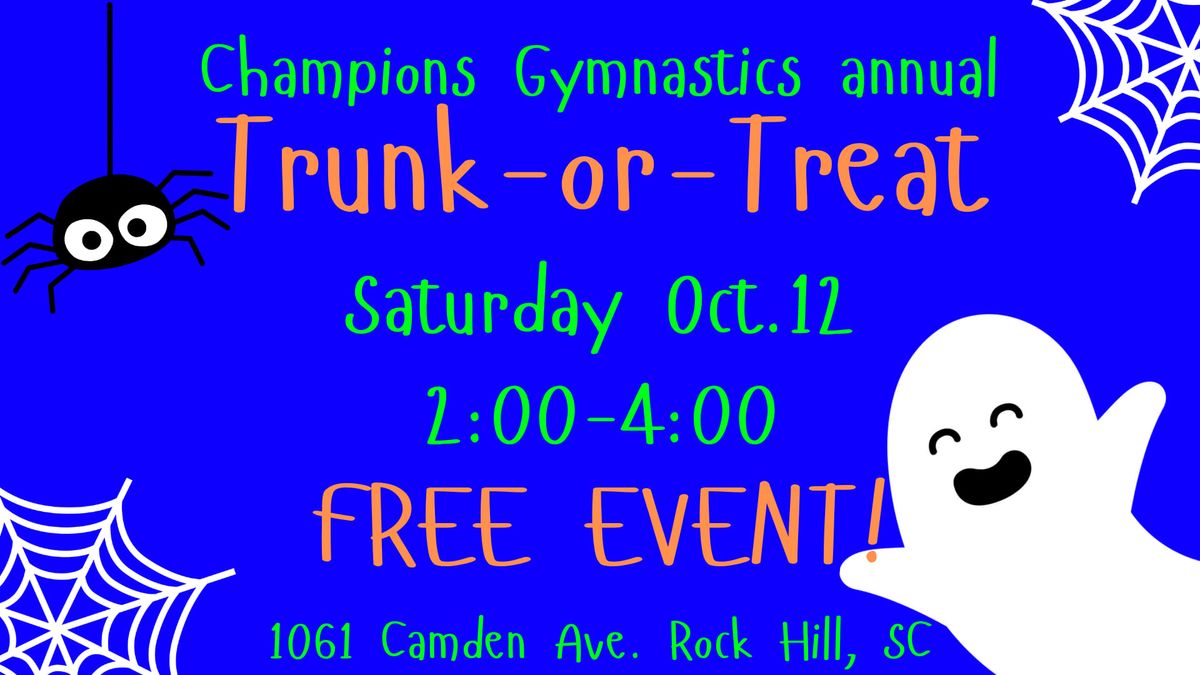 Champions Gymnastics Annual Trunk-or-Treat 