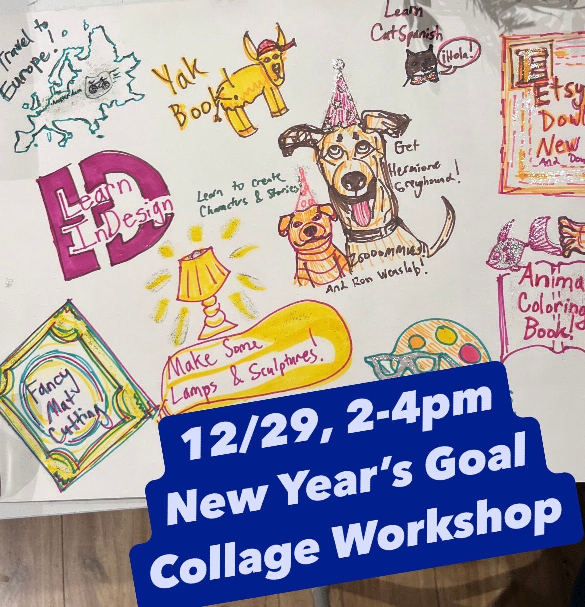 New Year's Goal Collage Workshop with Carolyn