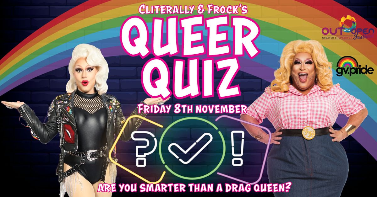 Queer Quiz \u2013 Out in the Open | Fri 8 Nov