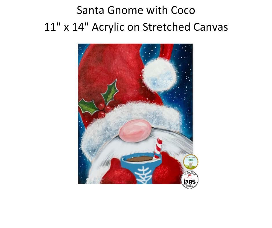 Santa Gnome with Hot Coco Sit and Paint at Nature's Nook