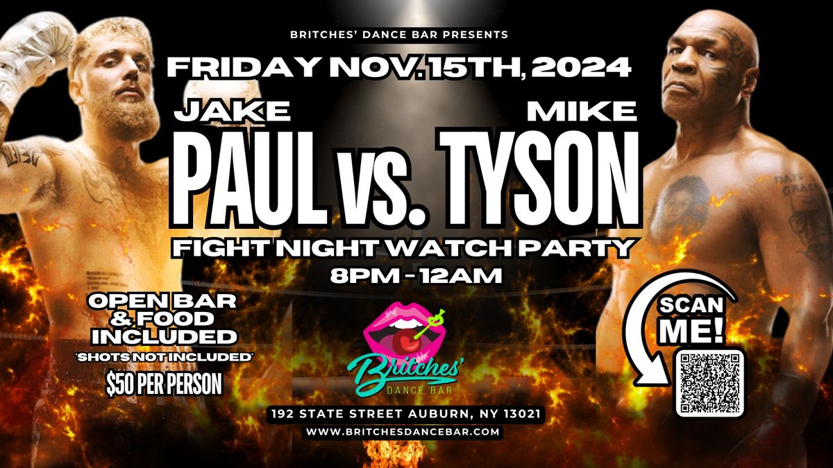 Jake Paul vs Mike Tyson @ Britches' Dance Bar - Auburn, NY