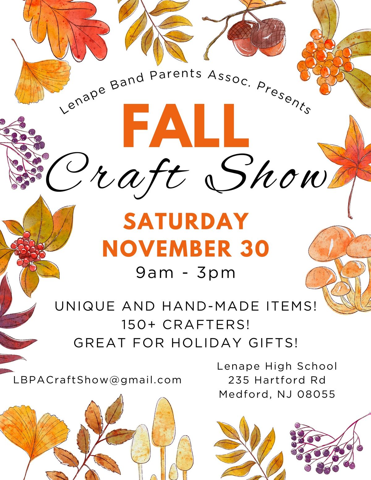 Lenape Band Parents Craft Show