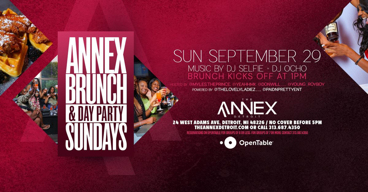  Sunday Brunch and Day Party on September 29