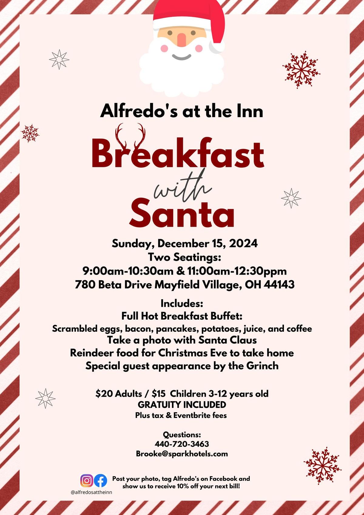 Breakfast with Santa at Alfredo's at the Inn