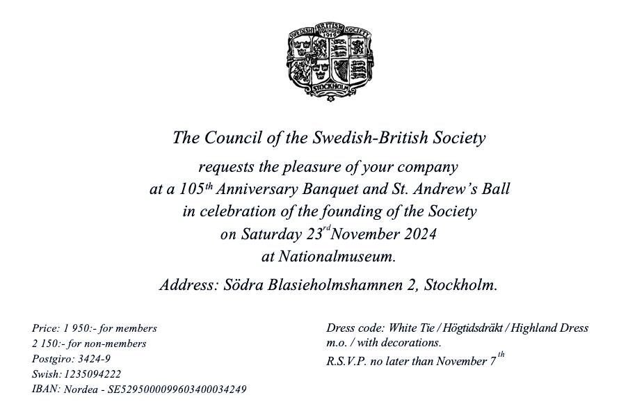 105th Anniversary St Andrew\u2019s Ball