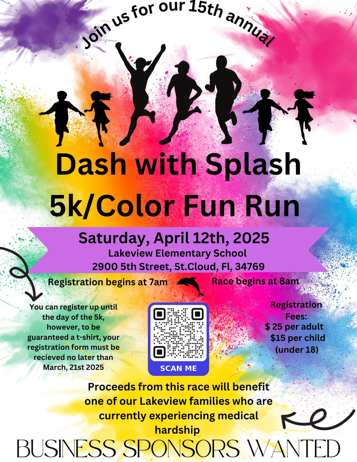 15th Annual Dash With Splash\/Color Fun Run