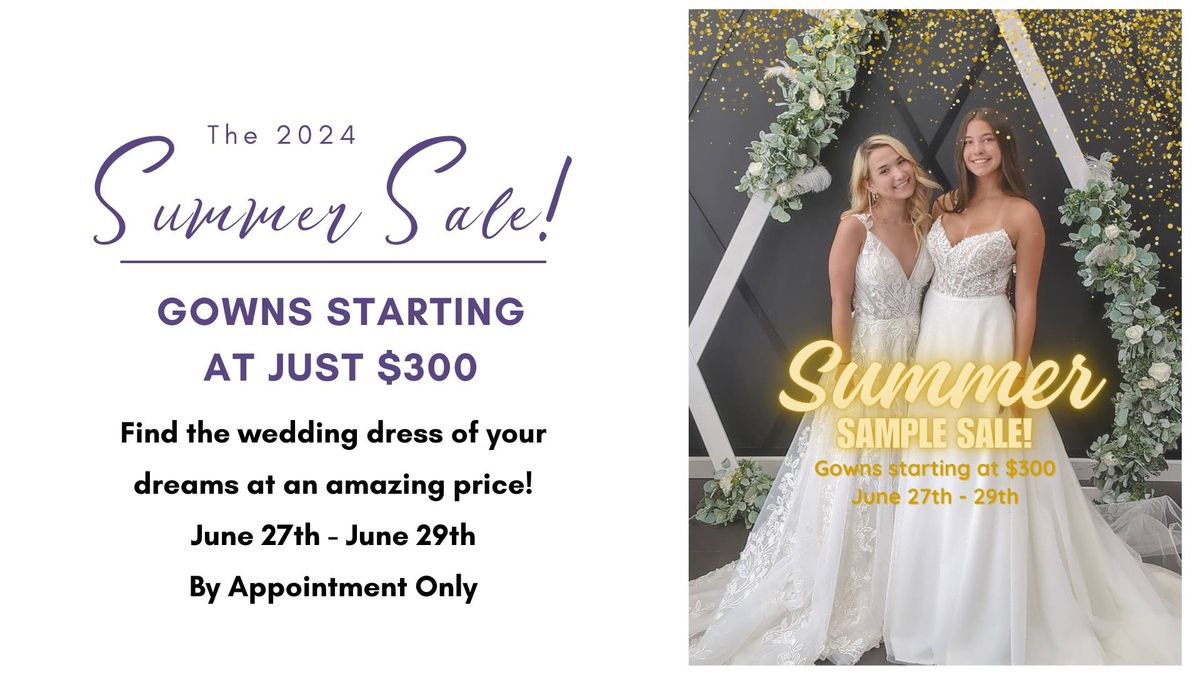 Summer 2024 Bridal Gown Clearance Event