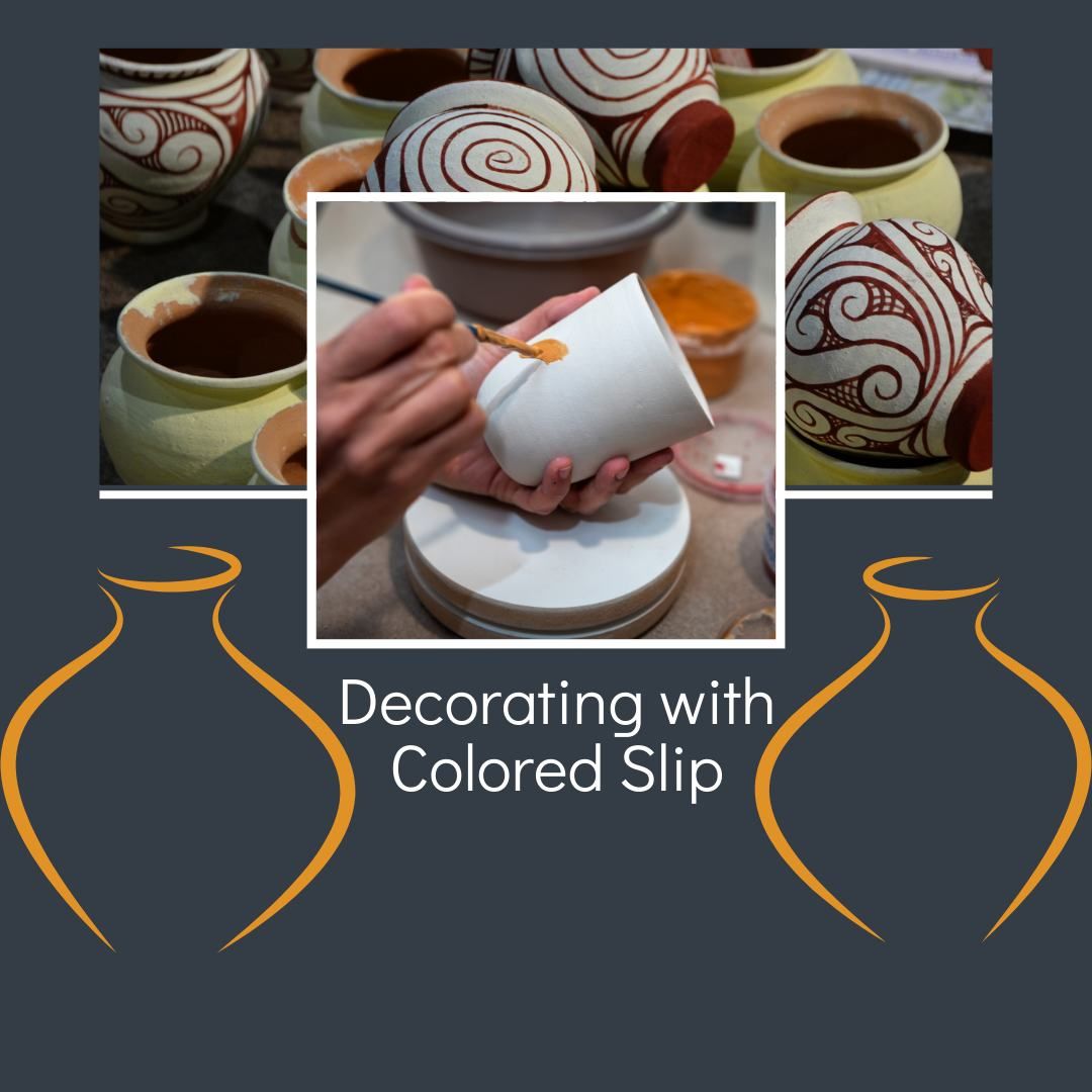 Decorating with Colored Slip Workshop - 3 hours - One Day