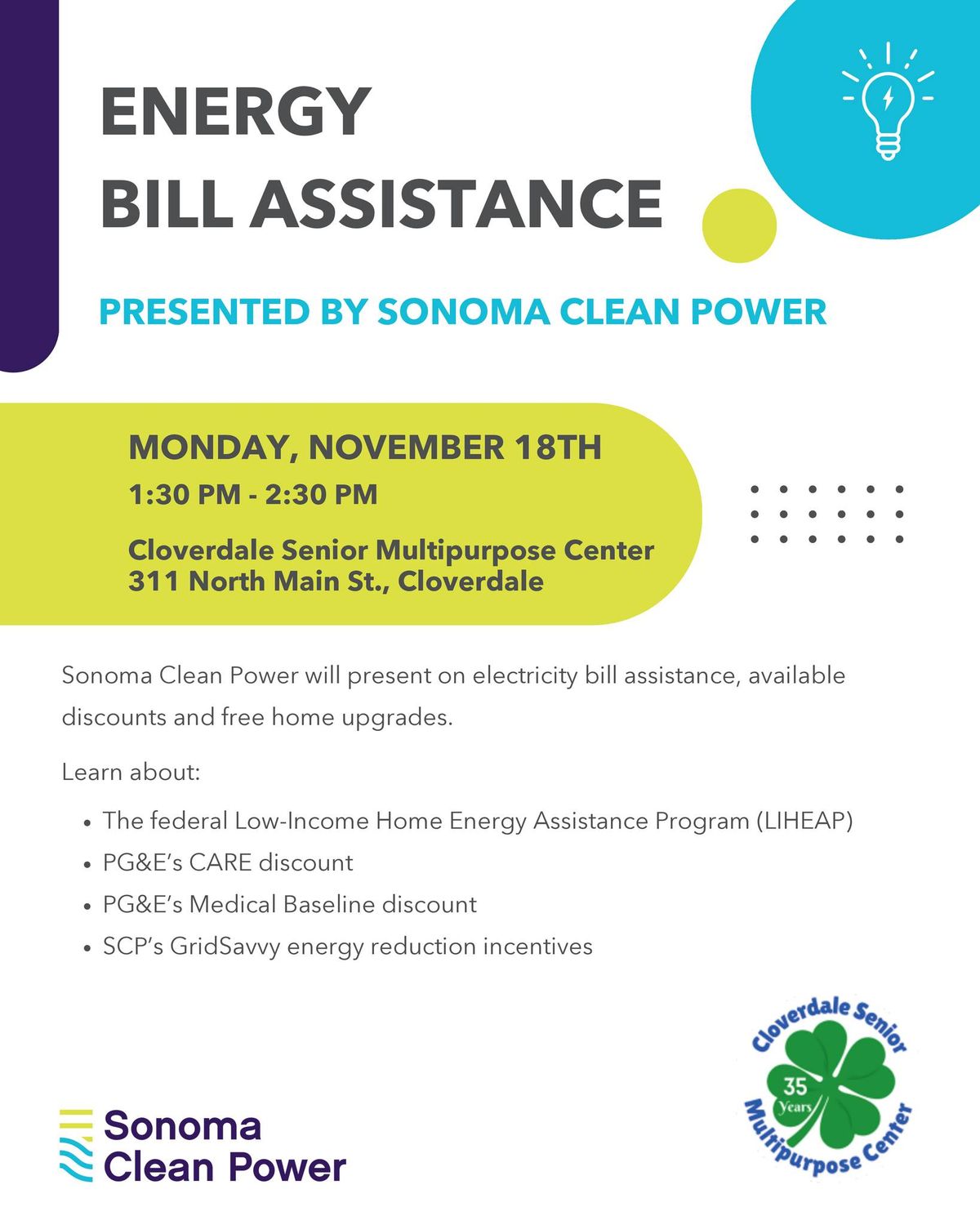 Energy Bill Payment Assistance Presentation: Cloverdale