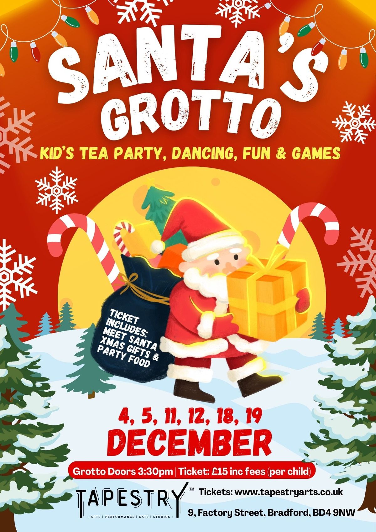 FOR THE KIDS: Santa's Grotto & Tea Party (in The Neighbourhood & Bunker Room)