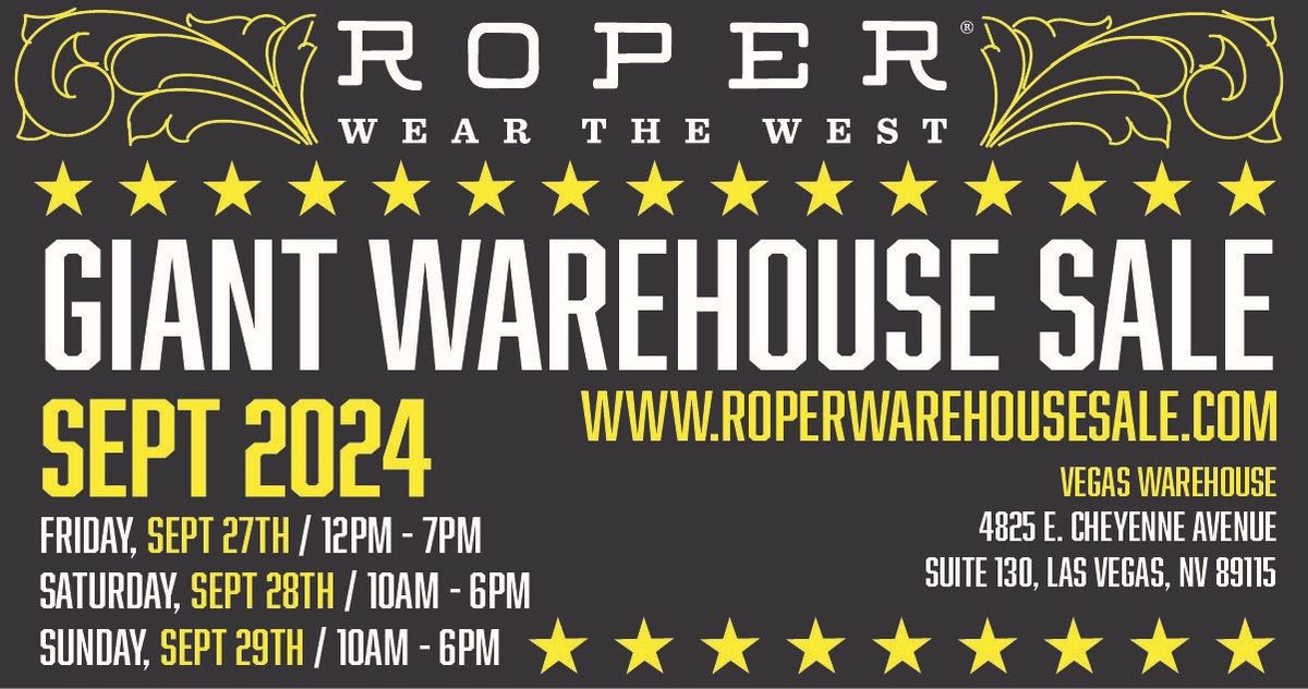 Roper Warehouse Sale-Las Vegas