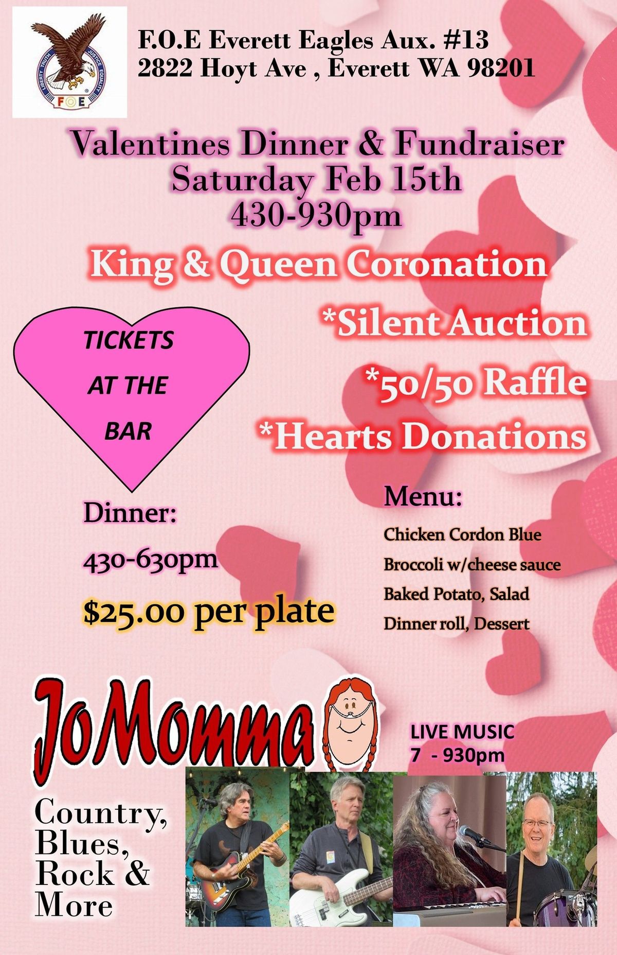 JoMomma at Everett Eagles Fundraiser 