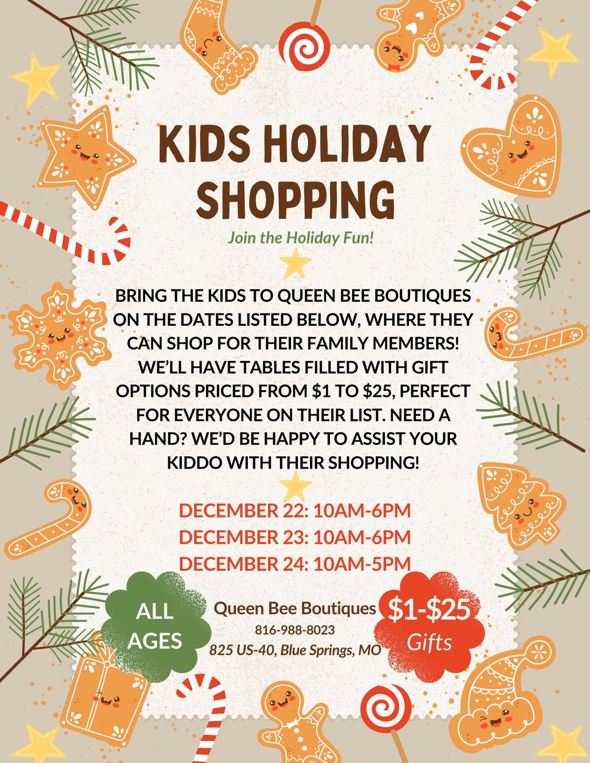 Kids Holiday Shopping