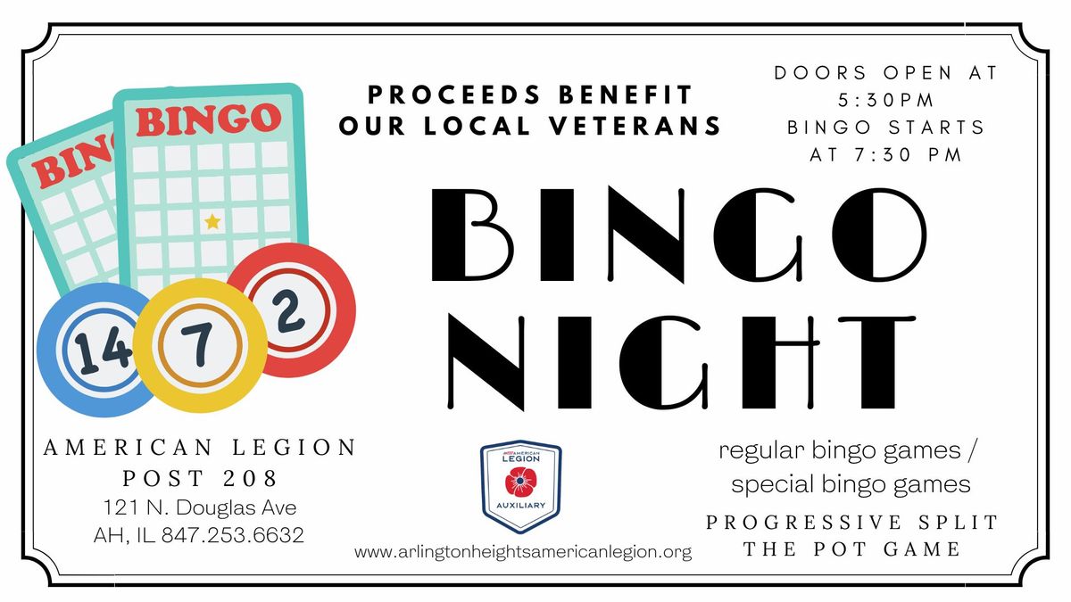 BINGO by the American Legion Auxiliary