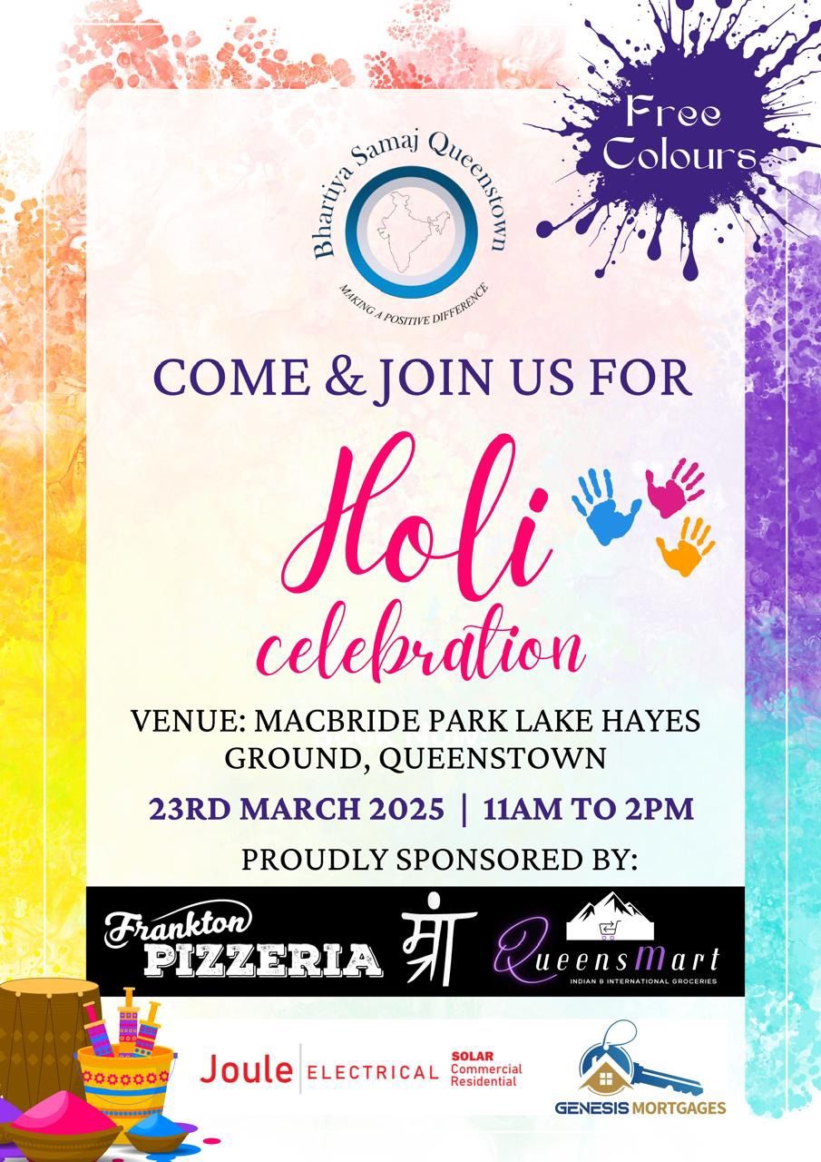 Holi Celebration with Bhartiya Samaj Queenstown Charitable Trust