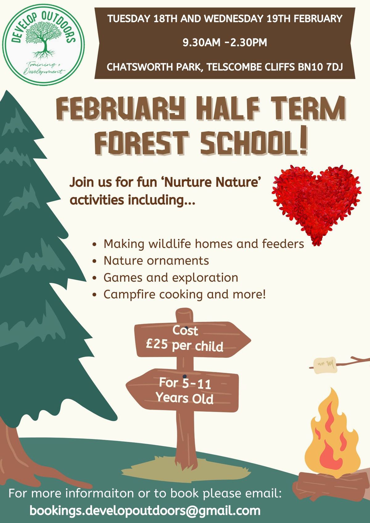 Develop Outdoors February Half Term Forest School