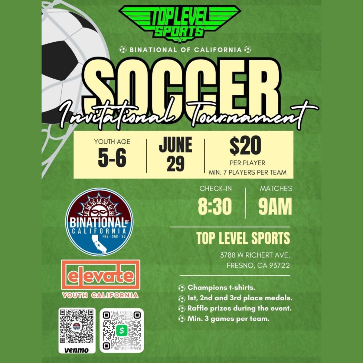 Binational of California Soccer Tournament with Top Level Sports