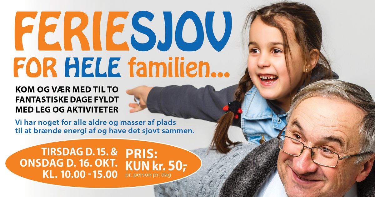 Efter\u00e5rsFeriesjov for hele familien den 15. og 16. oktober kl. 10-15