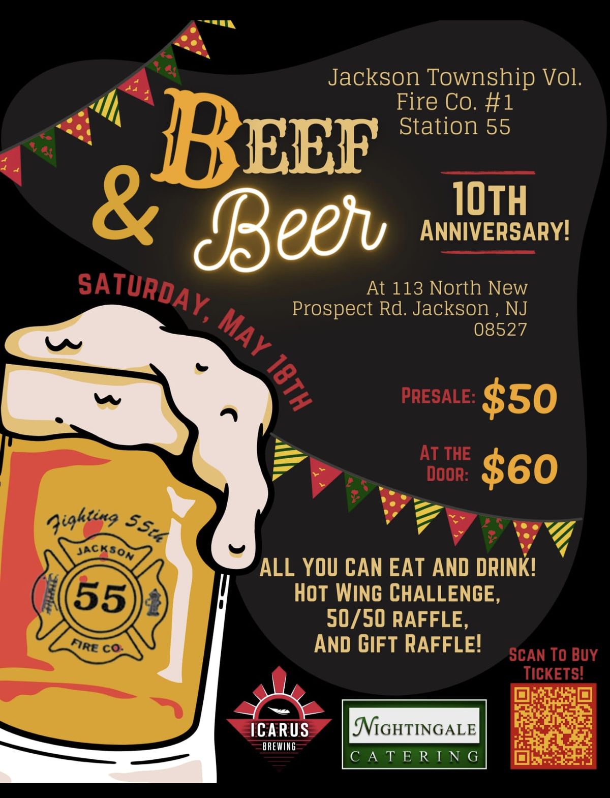 Jackson Twp. Vol. Fire Co. #1 Station 55's 10th Annual Beef and Beer 