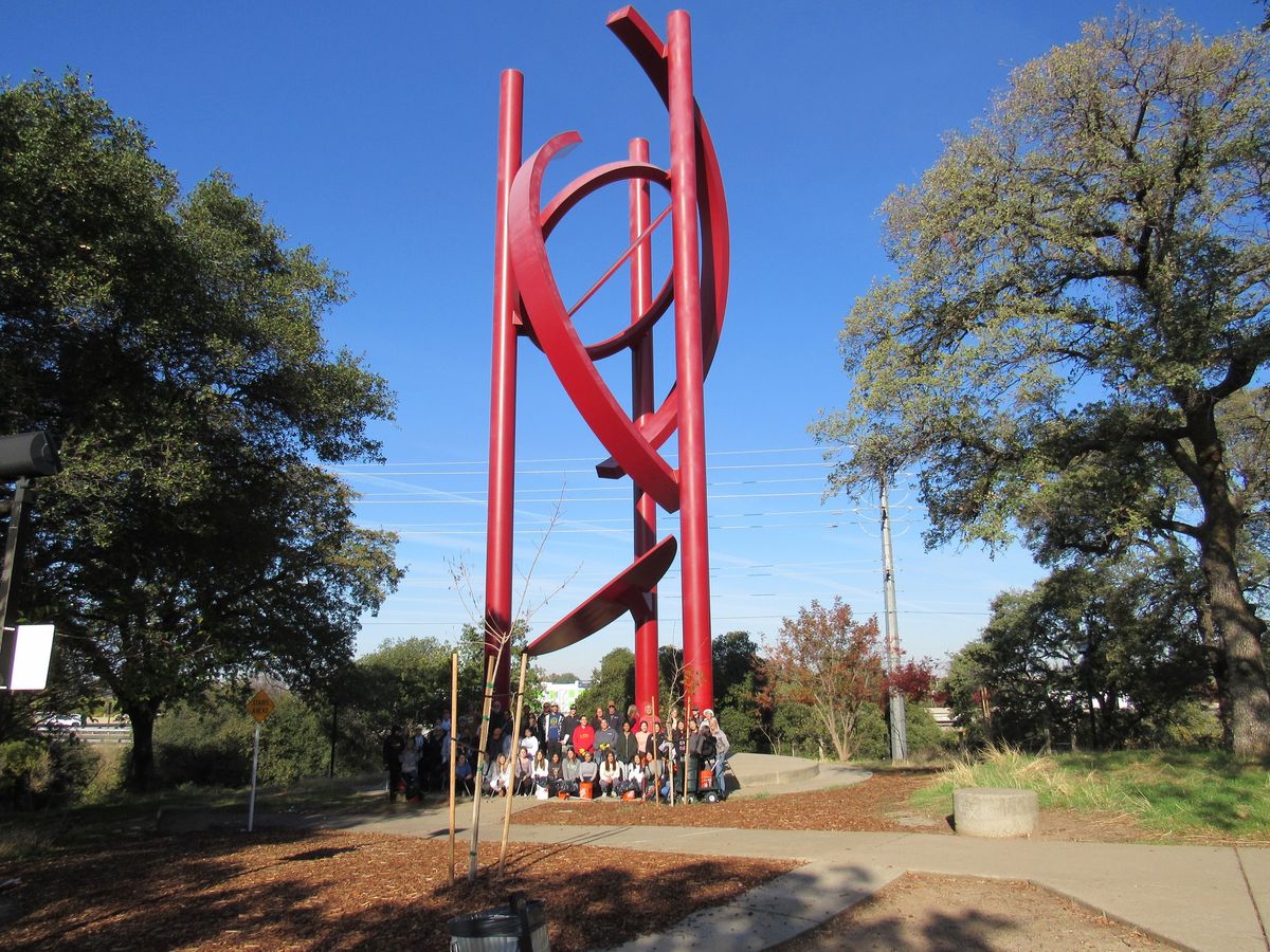 Creek Clean-up - Olympus Pointe Sculpture Park (Big Red Sculpture)