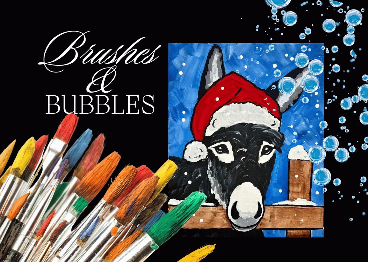 Brushes and Bubbles:  Christmas Donkey