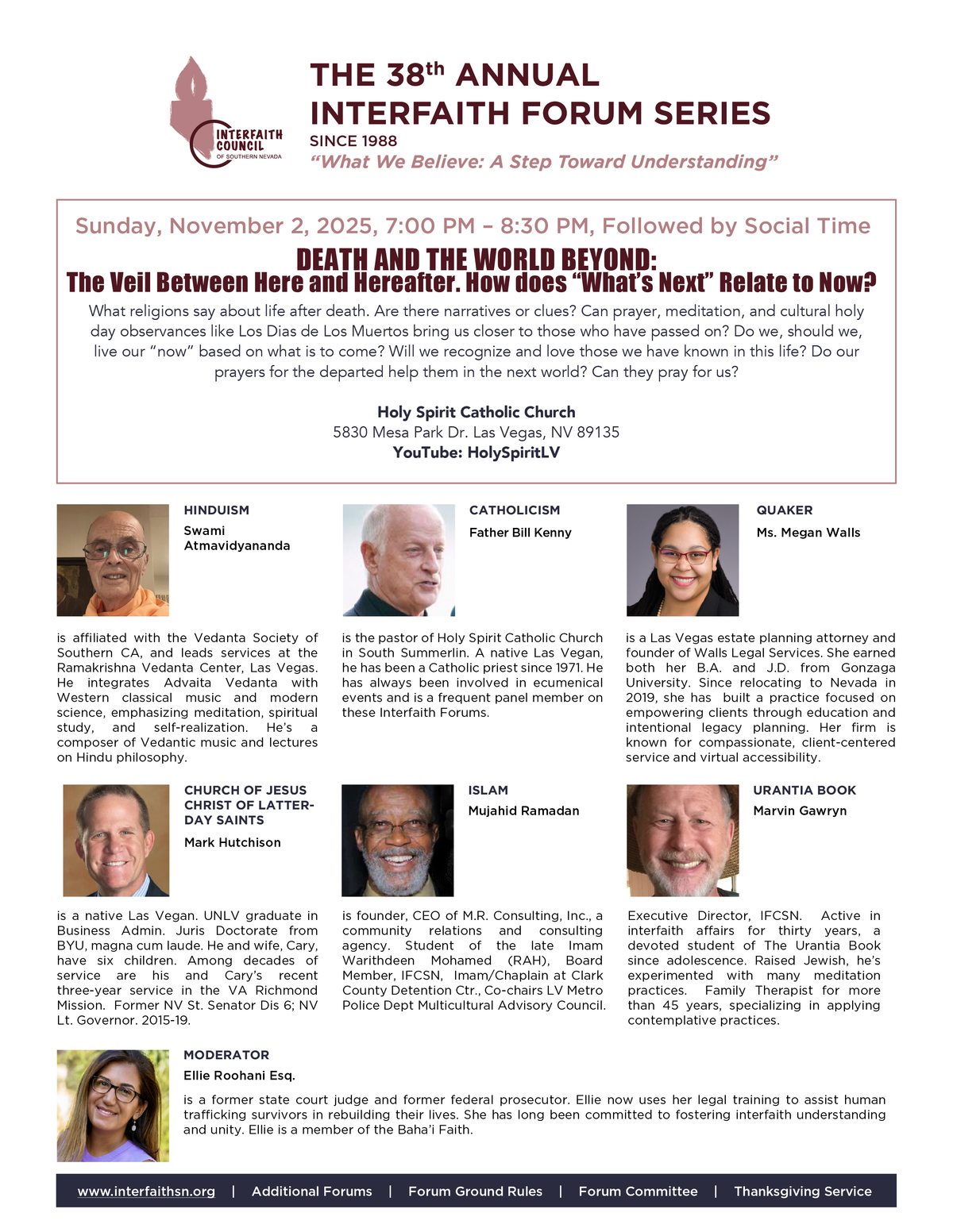 Interfaith Forum Series