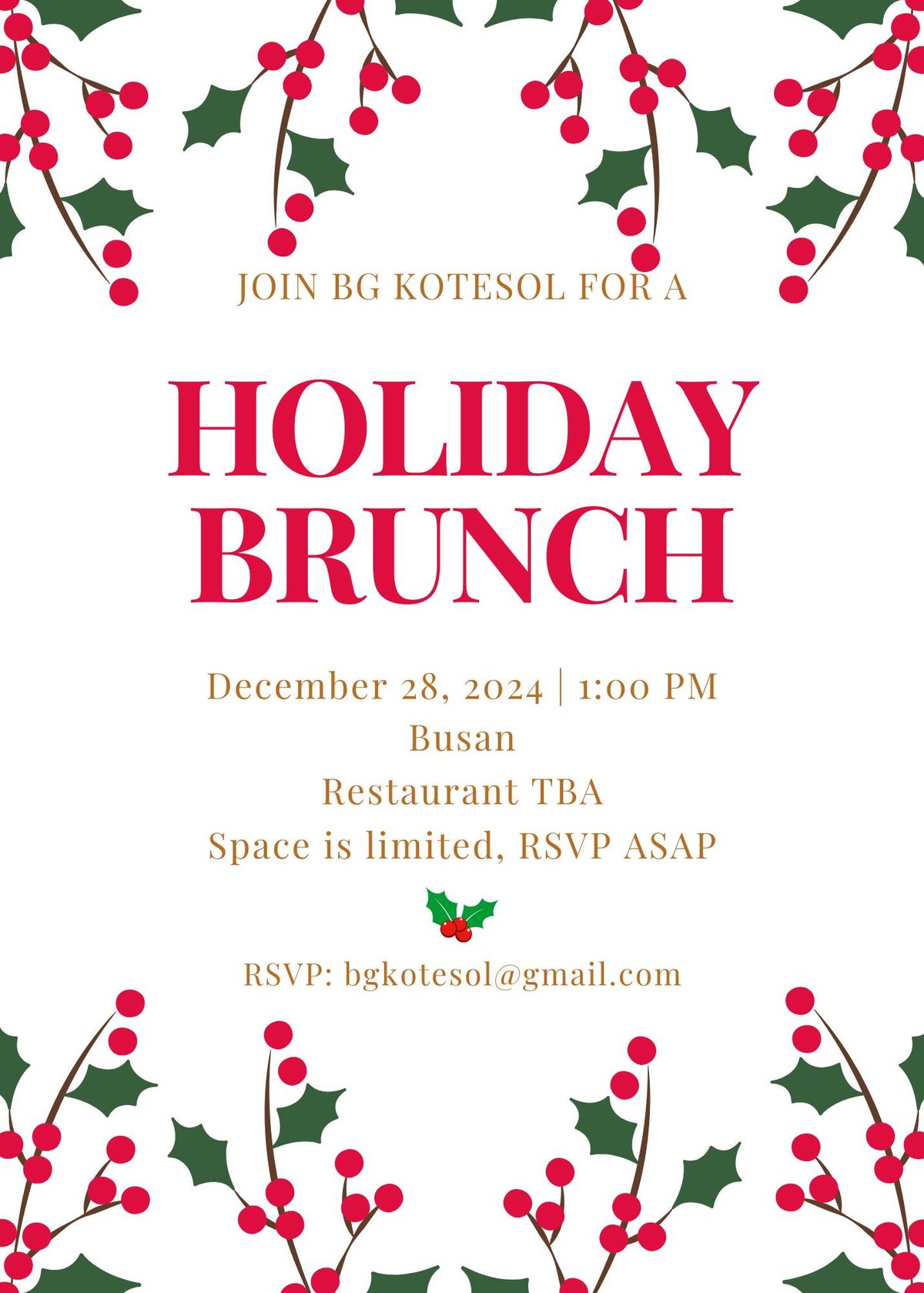 BG KOTESOL Holiday Brunch