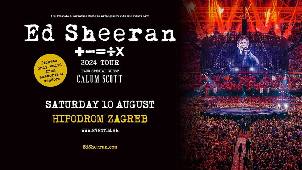 Ed Sheeran - Hipodrom, Zagreb 2024, Hipodrom Zagreb, 10 August 2024