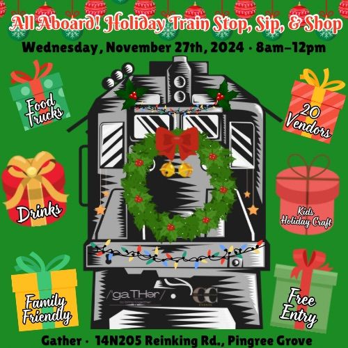 All Aboard! Holiday Train Stop, Sip, & Shop