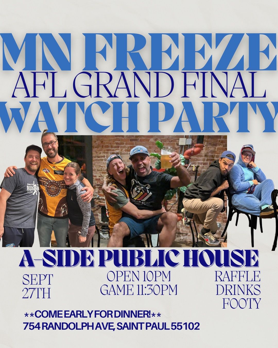 MN Freeze AFL Grand Final Watch Party