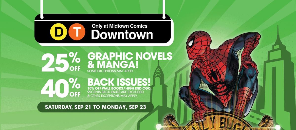 DOWNTOWN SALE! 40% off Back Issues + 25% Manga & Graphic Novels!