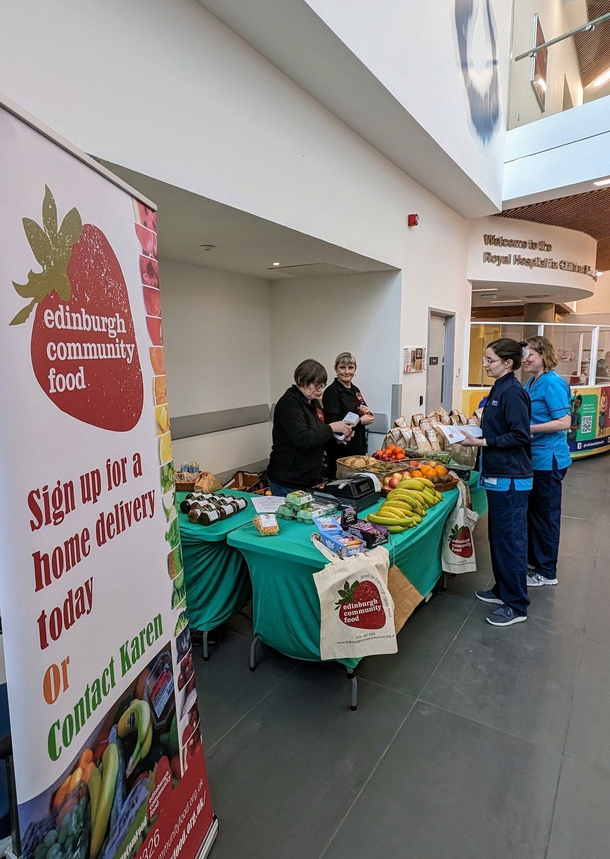 Edinburgh Royal Infirmary Hospital Fruit & Veg Stall