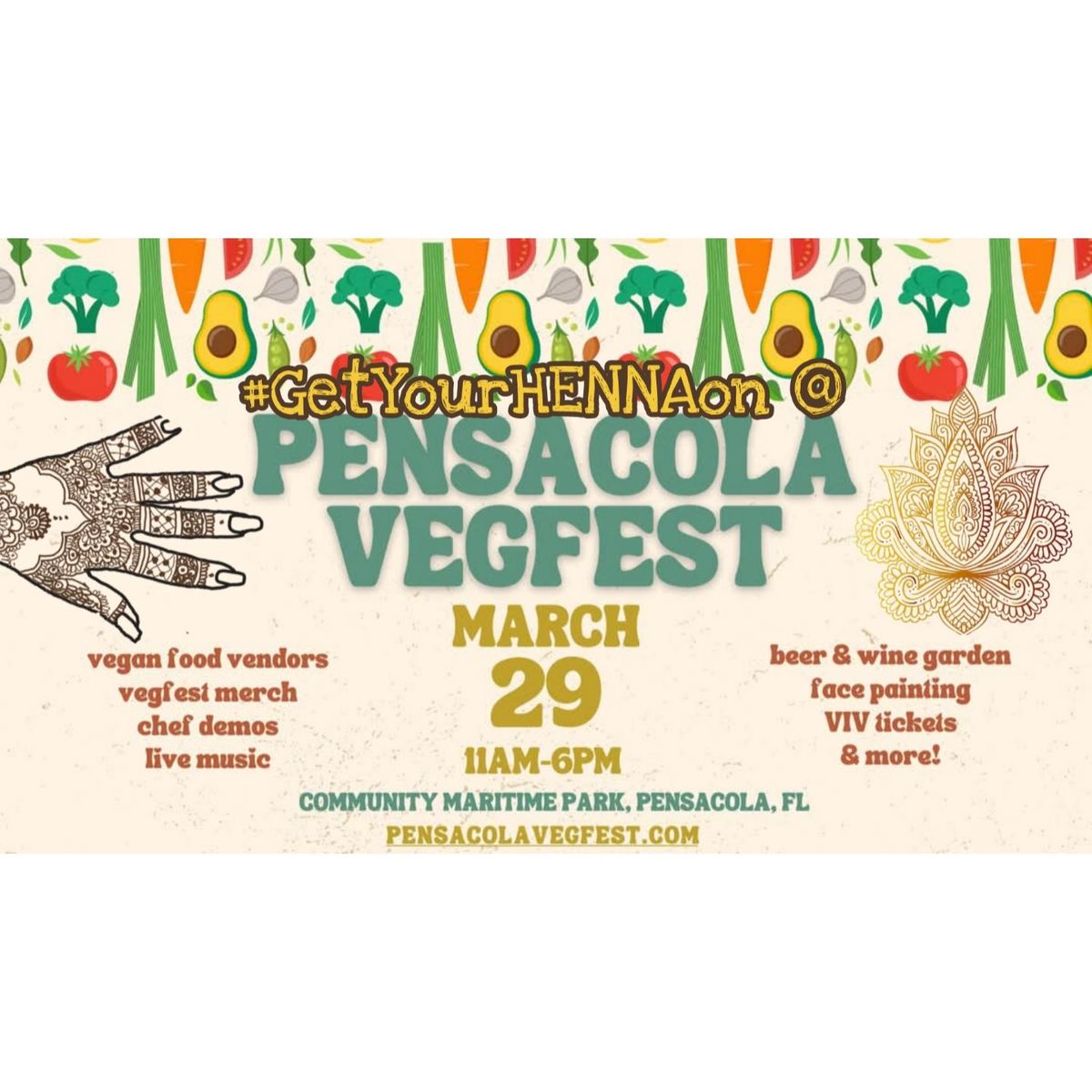 #GetYourHENNAon @ Pensacola Vegfest!!!