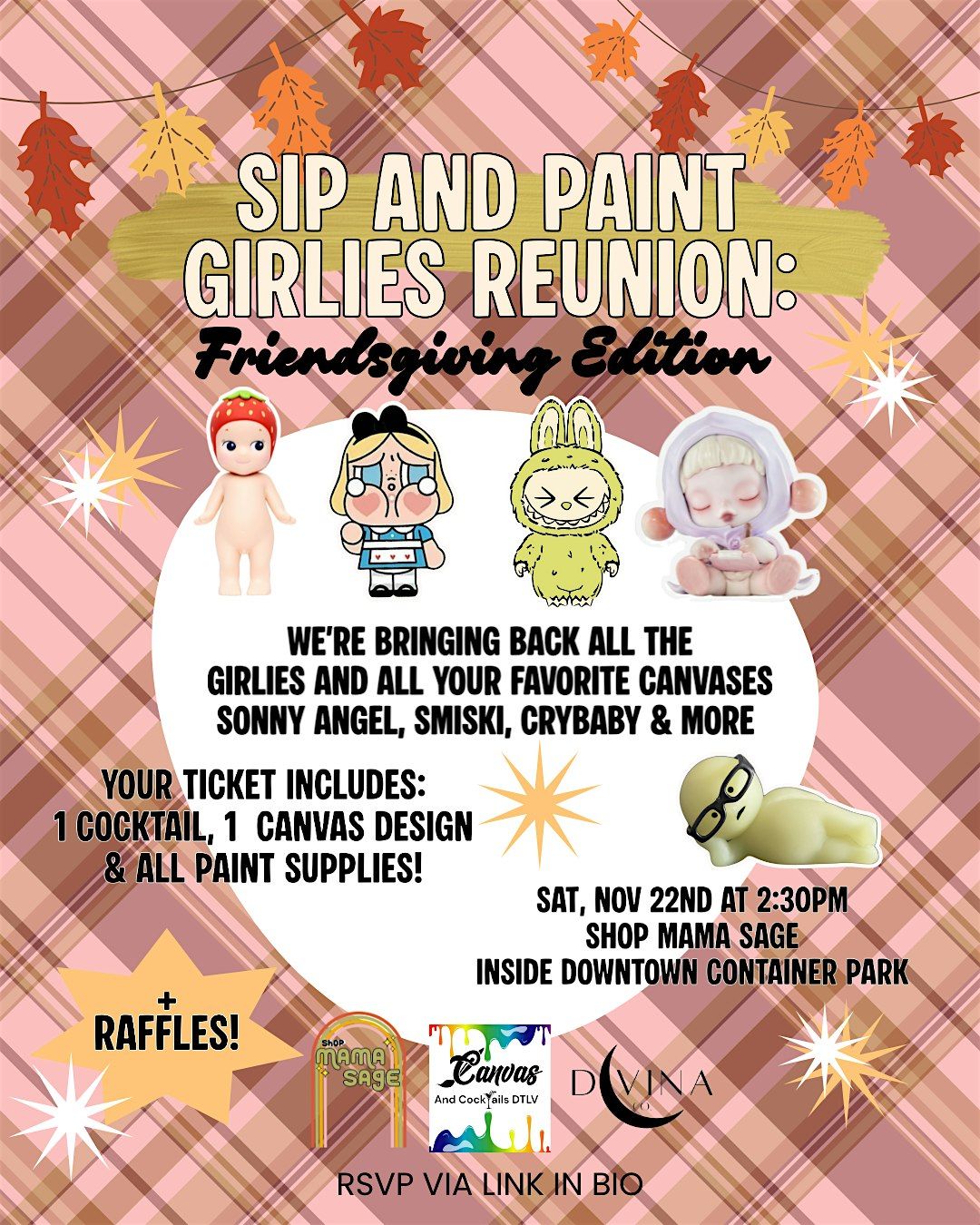 SIP AND PAINT GIRLIES REUNION "FRIENDSGIVING EDITION"
