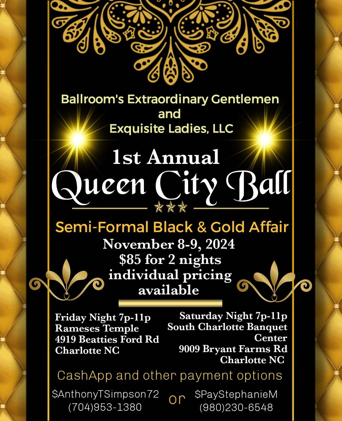 1st Annual Queen City Ball Semi-Formal Black & Gold Affair