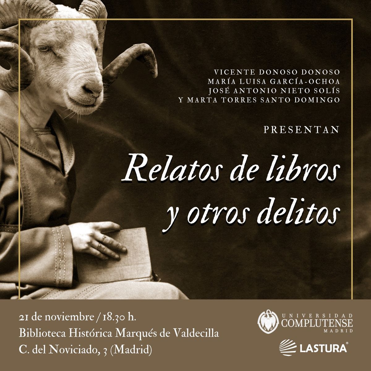 Presentaci\u00f3n de "Relatos de libros y otros delitos" en Madrid 